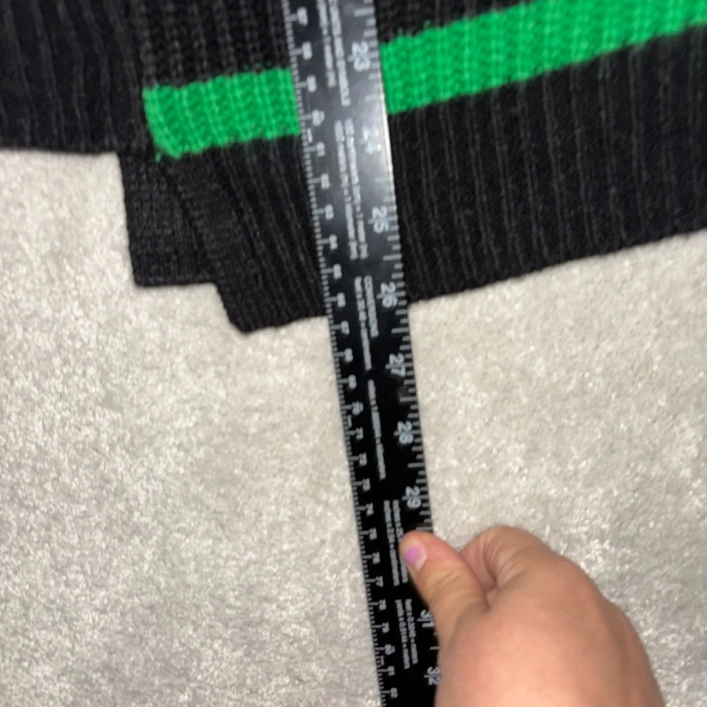 Nine West XS‎ Green And Black Knit Sweater - Picture 6 of 8